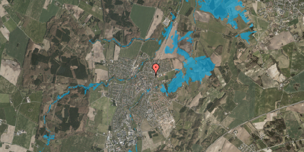 Oversvømmelsesrisiko fra vandløb på Rosenvang 6, 8543 Hornslet