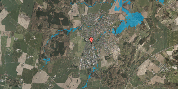 Oversvømmelsesrisiko fra vandløb på Tendrup Hovvej 18, 8543 Hornslet