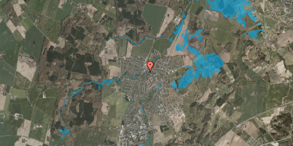 Oversvømmelsesrisiko fra vandløb på Tendrupvej 1A, 8543 Hornslet