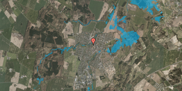 Oversvømmelsesrisiko fra vandløb på Tendrupvej 7A, 8543 Hornslet