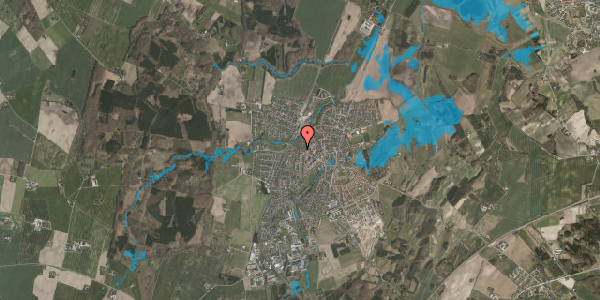 Oversvømmelsesrisiko fra vandløb på Tendrupvej 18, 8543 Hornslet