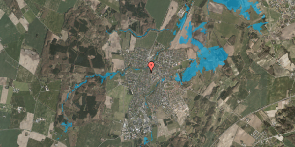 Oversvømmelsesrisiko fra vandløb på Tendrupvej 20B, 8543 Hornslet