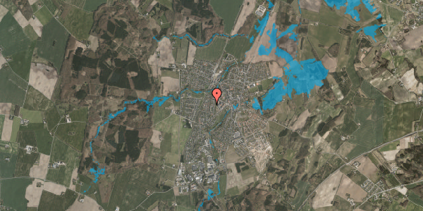 Oversvømmelsesrisiko fra vandløb på Tendrupvej 36B, 8543 Hornslet