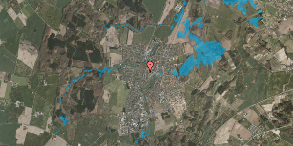 Oversvømmelsesrisiko fra vandløb på Tendrupvej 37, 8543 Hornslet