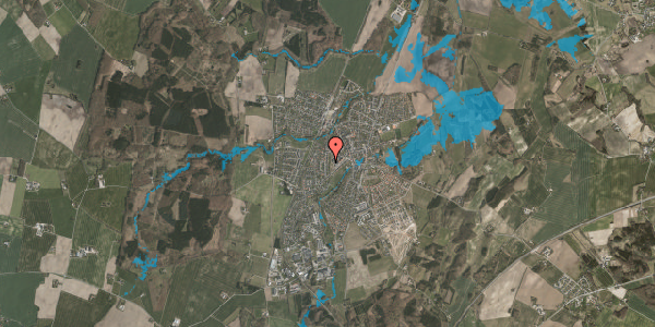 Oversvømmelsesrisiko fra vandløb på Tendrupvej 45, 8543 Hornslet