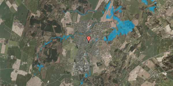 Oversvømmelsesrisiko fra vandløb på Tendrupvej 102B, 8543 Hornslet