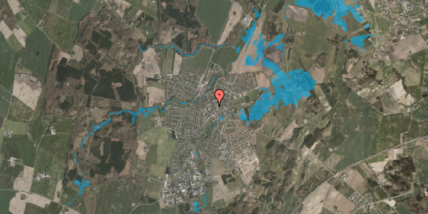 Oversvømmelsesrisiko fra vandløb på Tingvej 10, 2. 1, 8543 Hornslet