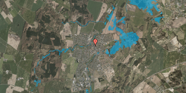 Oversvømmelsesrisiko fra vandløb på Tingvej 25, 1. , 8543 Hornslet