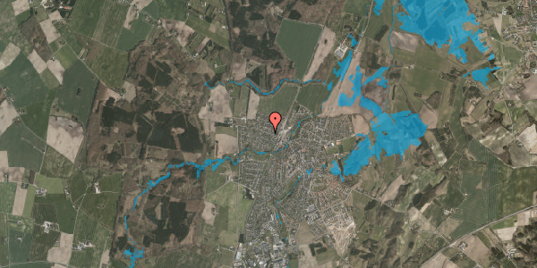 Oversvømmelsesrisiko fra vandløb på Tingvej 61, 8543 Hornslet