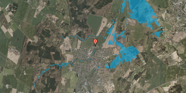 Oversvømmelsesrisiko fra vandløb på Æblehaven 6, 8543 Hornslet