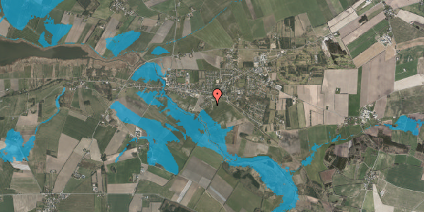 Oversvømmelsesrisiko fra vandløb på Broagervej 12, 8961 Allingåbro