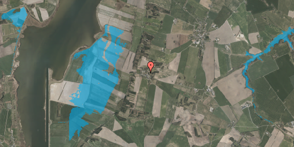 Oversvømmelsesrisiko fra vandløb på Fjordvej 6, 8950 Ørsted