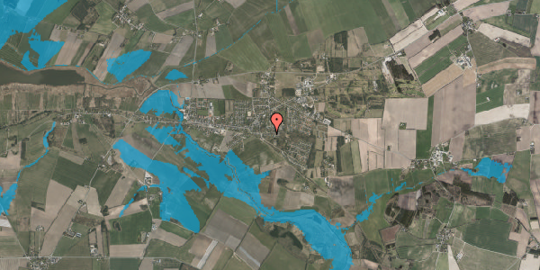 Oversvømmelsesrisiko fra vandløb på Granbakkevej 20, 8961 Allingåbro
