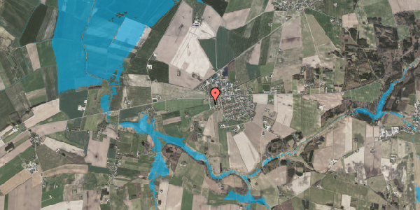 Oversvømmelsesrisiko fra vandløb på Vestervej 2, 8961 Allingåbro