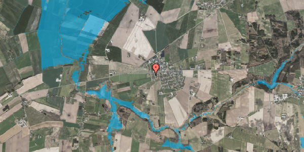 Oversvømmelsesrisiko fra vandløb på Vestervej 3, 8961 Allingåbro