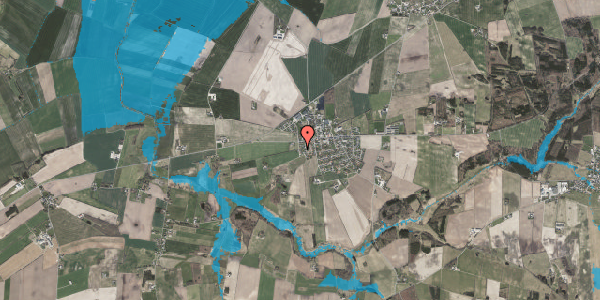 Oversvømmelsesrisiko fra vandløb på Vestervej 5, 8961 Allingåbro