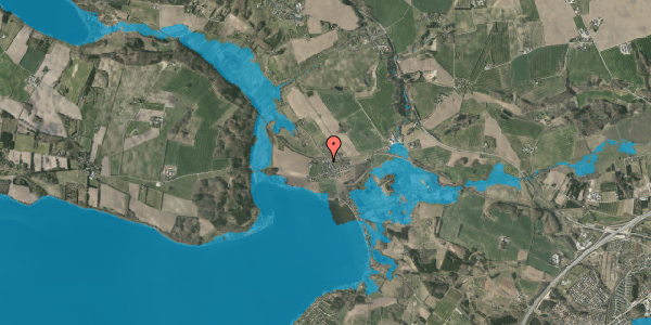 Oversvømmelsesrisiko fra vandløb på Alkenvej 44B, 8660 Skanderborg