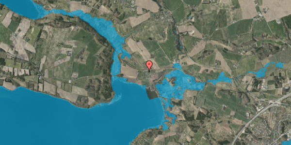 Oversvømmelsesrisiko fra vandløb på Alkenvej 48, 8660 Skanderborg