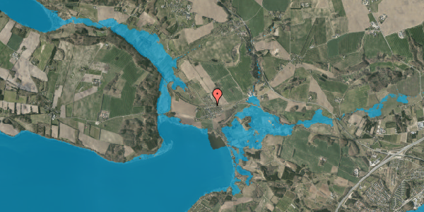 Oversvømmelsesrisiko fra vandløb på Alkenvej 67B, 8660 Skanderborg