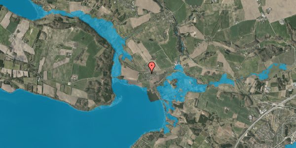 Oversvømmelsesrisiko fra vandløb på Alkenvej 73, 8660 Skanderborg