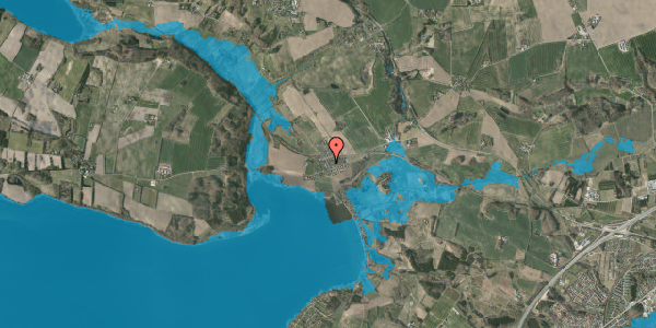 Oversvømmelsesrisiko fra vandløb på Alkenvej 77, 8660 Skanderborg
