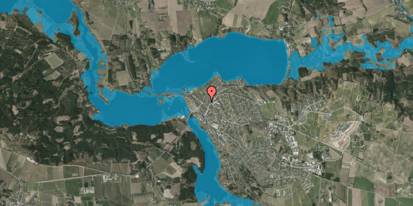 Oversvømmelsesrisiko fra vandløb på Birkevej 4, 8680 Ry