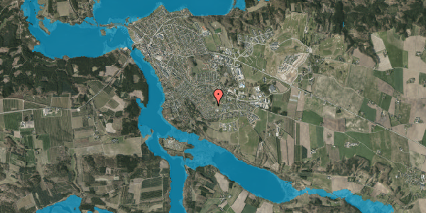 Oversvømmelsesrisiko fra vandløb på Bøgevej 34, 8680 Ry