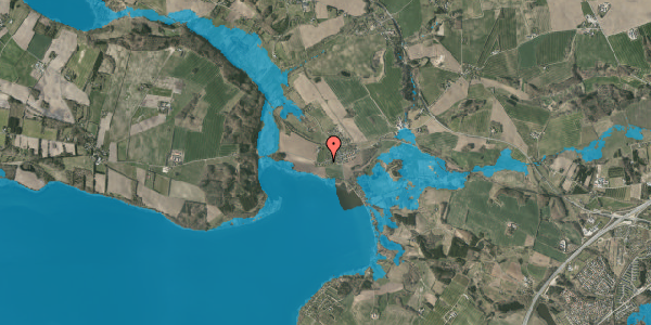 Oversvømmelsesrisiko fra vandløb på Emborgvej 82, 8660 Skanderborg