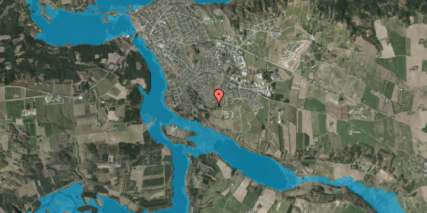 Oversvømmelsesrisiko fra vandløb på Fugldalen 14, 8680 Ry