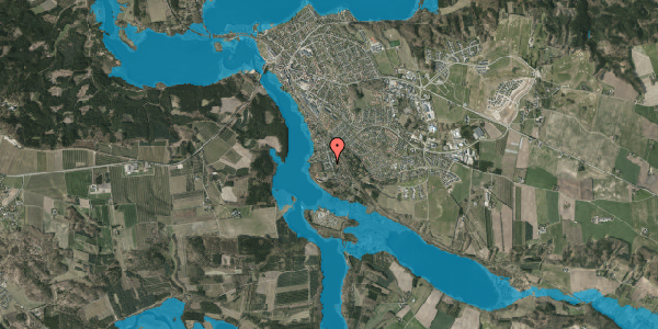 Oversvømmelsesrisiko fra vandløb på Klostervej 128, 8680 Ry