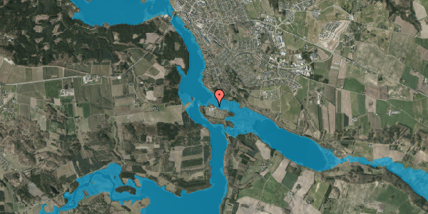 Oversvømmelsesrisiko fra vandløb på Klostervej 148, 8680 Ry