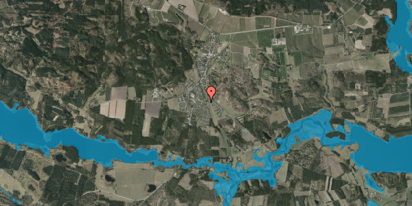 Oversvømmelsesrisiko fra vandløb på Lille Vangs Vej 22, 8680 Ry