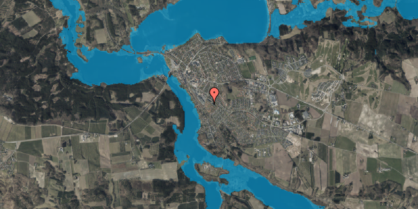 Oversvømmelsesrisiko fra vandløb på Mossøvænget 16, 8680 Ry
