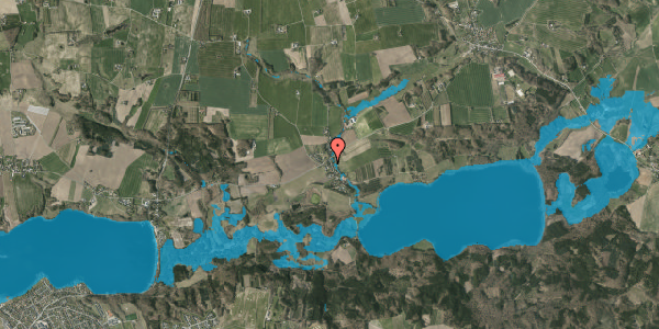 Oversvømmelsesrisiko fra vandløb på Ravnsøvej 33, 8680 Ry
