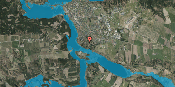 Oversvømmelsesrisiko fra vandløb på Skovvænget 11, 8680 Ry