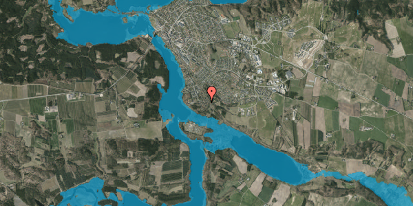 Oversvømmelsesrisiko fra vandløb på Skovvænget 13, 8680 Ry