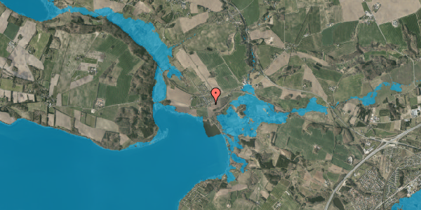 Oversvømmelsesrisiko fra vandløb på Søbjergvej 4, 8660 Skanderborg