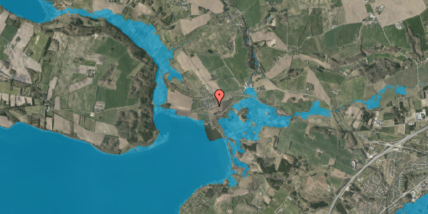 Oversvømmelsesrisiko fra vandløb på Søbjergvej 10, 8660 Skanderborg