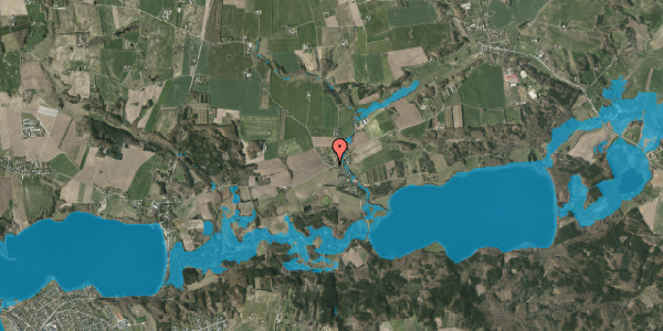 Oversvømmelsesrisiko fra vandløb på Tulstrupvej 111, 8680 Ry