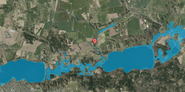 Oversvømmelsesrisiko fra vandløb på Tulstrupvej 128, 8680 Ry