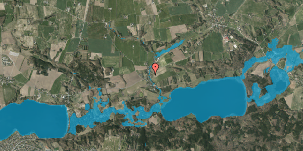 Oversvømmelsesrisiko fra vandløb på Tulstrupvej 130, 8680 Ry