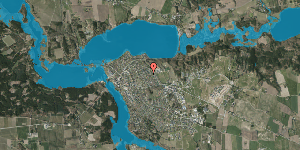 Oversvømmelsesrisiko fra vandløb på Ydunsvej 10B, 8680 Ry