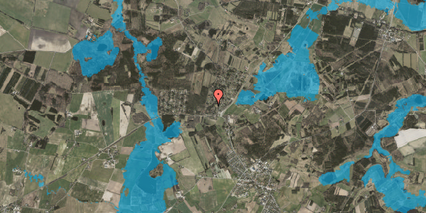 Oversvømmelsesrisiko fra vandløb på Agernvej 4, 8410 Rønde