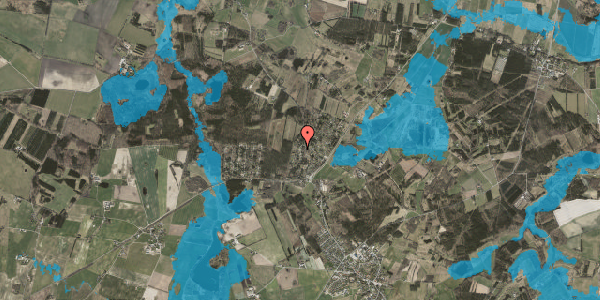 Oversvømmelsesrisiko fra vandløb på Agernvej 15, 8410 Rønde