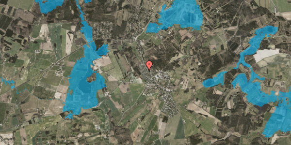 Oversvømmelsesrisiko fra vandløb på Fuglsangsalle 3, 8410 Rønde