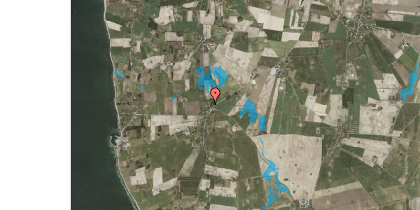 Oversvømmelsesrisiko fra vandløb på Skolebakken 7, 8305 Samsø