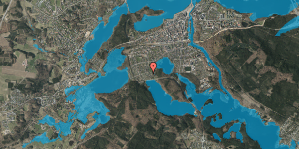 Oversvømmelsesrisiko fra vandløb på Almindsøvej 40, 8600 Silkeborg