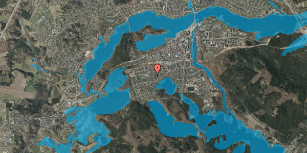 Oversvømmelsesrisiko fra vandløb på Baggesensvej 32, 1. tv, 8600 Silkeborg