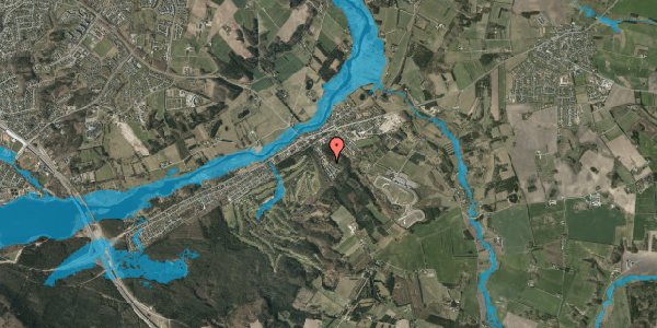Oversvømmelsesrisiko fra vandløb på Dybdalsvænget 20, 8600 Silkeborg