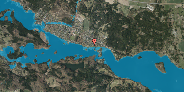 Oversvømmelsesrisiko fra vandløb på Edv.Egebergs Vej 13, 8600 Silkeborg